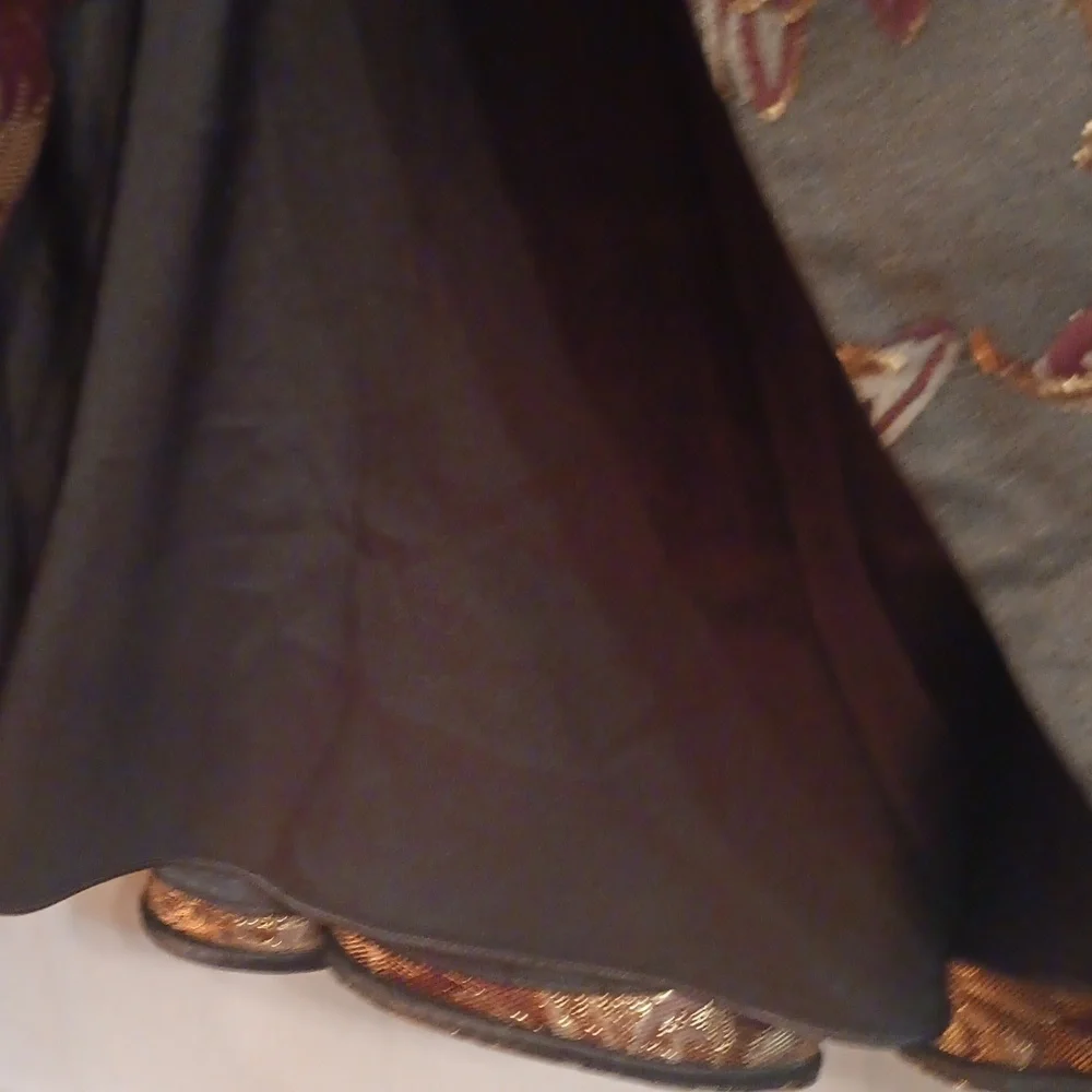 Ted Baker Elegant Gold and Black Floral Dress Size 3 - Picture 8 of 12